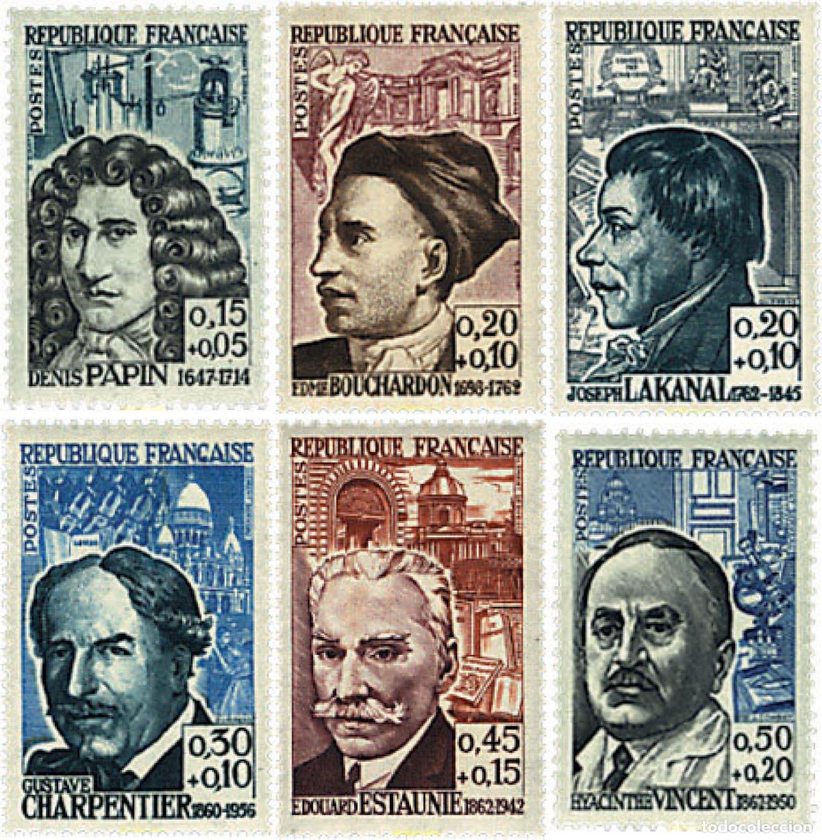 Sellos: 59718 MNH FRANCIA 1962 PERSONAJES CELEBRES