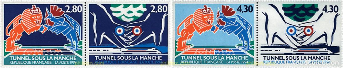 Sellos: 5975 MNH FRANCIA 1994 INAUGURACION DEL TUNEL DEL CANAL DE LA MANCHA