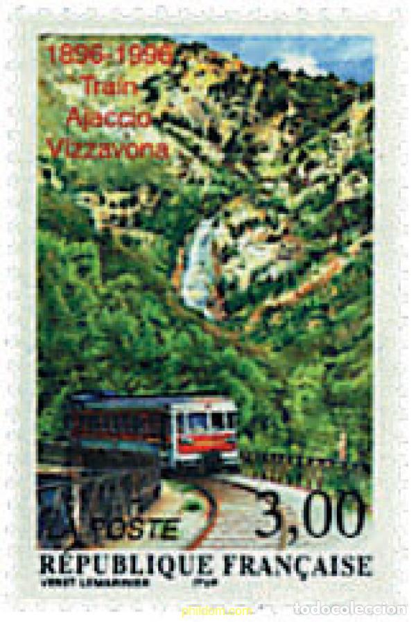 Sellos: 59742 MNH FRANCIA 1996 CENTENARIO DEL TREN AJACCIO-VIZZAVONA