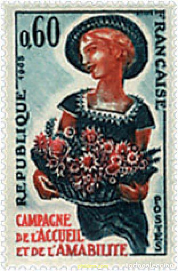Sellos: 248534 HINGED FRANCIA 1965 CAMPA&Ntilde;A DE BIENVENIDA Y DE AMABILIDAD