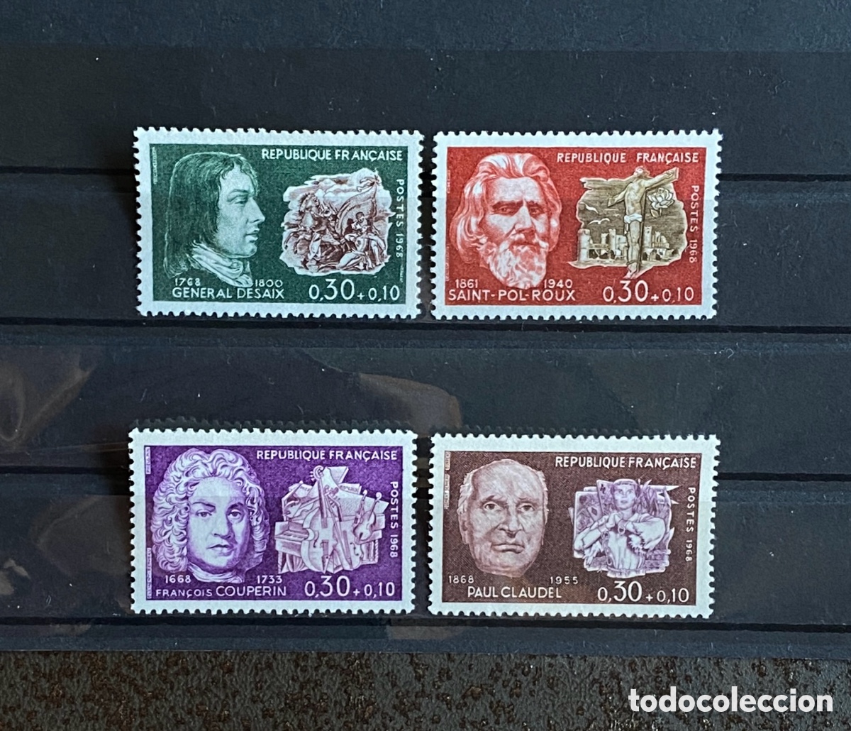 Sellos: Sellos, nuevo, de Francia 1968 Yvert 1550/53 Personajes