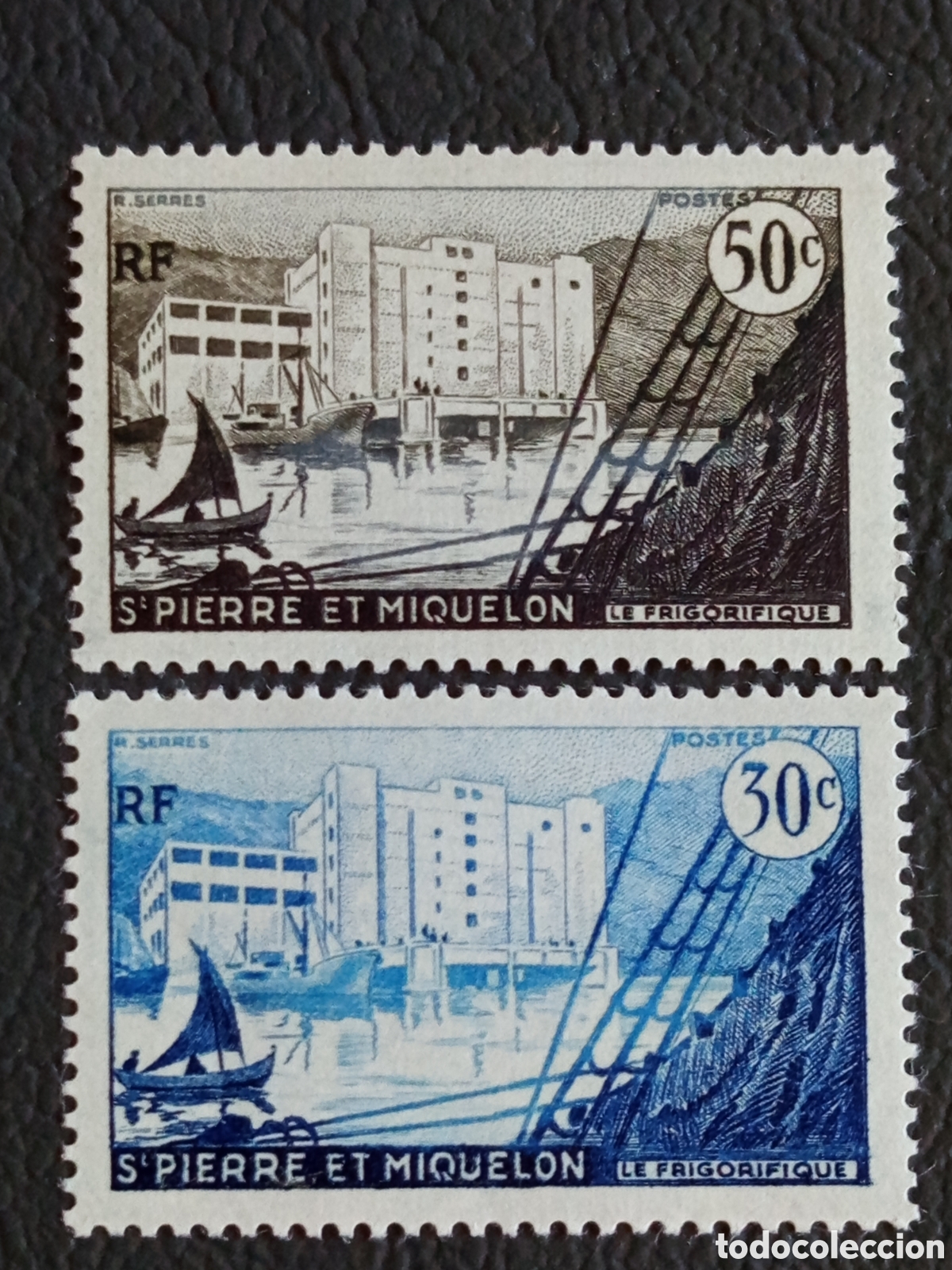 Sellos: Lote 2 Sellos San Pedro y Miquel&oacute;n 1952 El Frigor&iacute;fico Yvert 330/31 MNH.