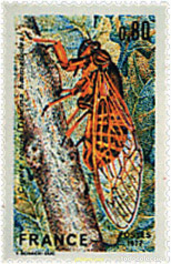 Sellos: 65669 MNH FRANCIA 1977 INSECTOS