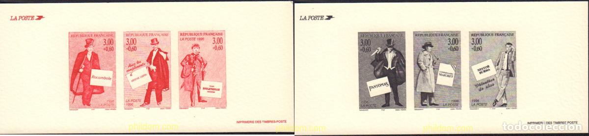 Sellos: 577055 MNH FRANCIA 1996 HEROES FRANCESES DE LA NOVELA POLICIACA