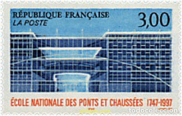 Sellos: 31200 MNH FRANCIA 1997 250 ANIVERSARIO DE LA ESCUELA NACIONAL DE PUENTES Y CAMINOS
