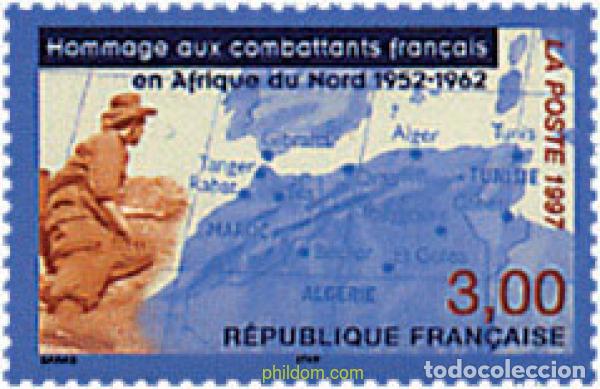Sellos: 31203 MNH FRANCIA 1997 HOMENAJE A LOS COMBATIENTES FRANCESES EN AFRICA DEL NORTE