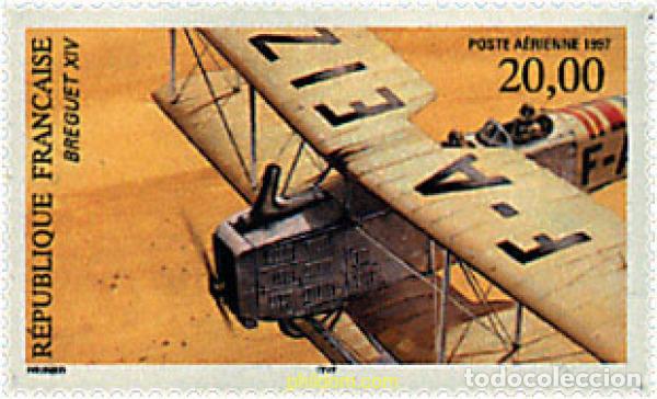 Sellos: 35360 MNH FRANCIA 1997 BIPLANO BREGUET XIV