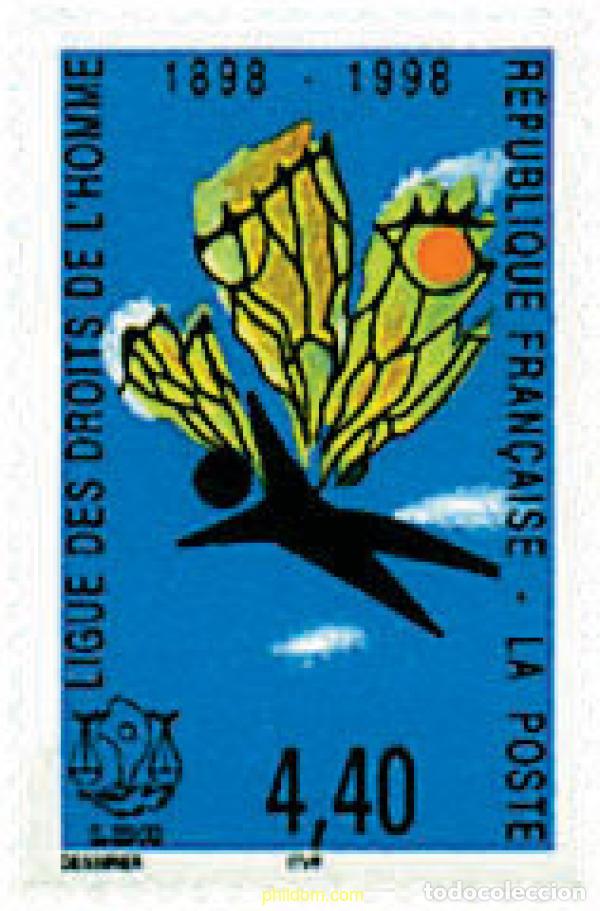 Sellos: 77173 MNH FRANCIA 1998 CENTENARIO DE LA LIGA DE LOS DERECHOS HUMANOS