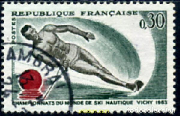 Timbres: 248560 USED FRANCIA 1963 CAMPEONATOS DEL MUNDO DE ESQUI NAUTICO EN VICHY