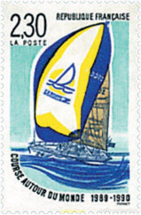 Sellos: 65871 MNH FRANCIA 1990 REGATA ALREDEDOR DEL MUNDO