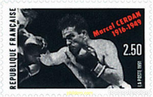 Sellos: 70692 MNH FRANCIA 1991 75 ANIVERSARIO DEL NACIMIENTO DE MARCEL CERDAN