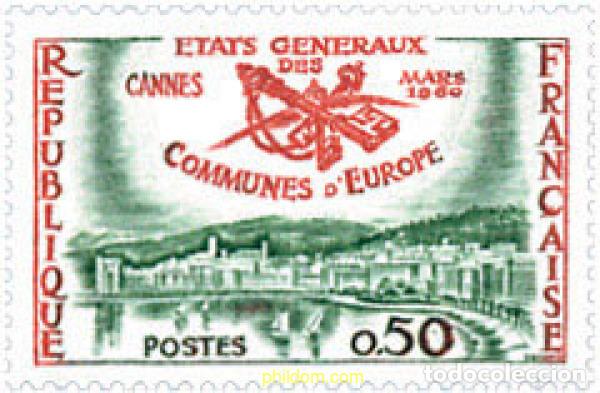 Sellos: 88240 MNH FRANCIA 1960 5 SESION DE LOS ESTADOS GENERALES DE LAS COMUNAS DE EUROPA