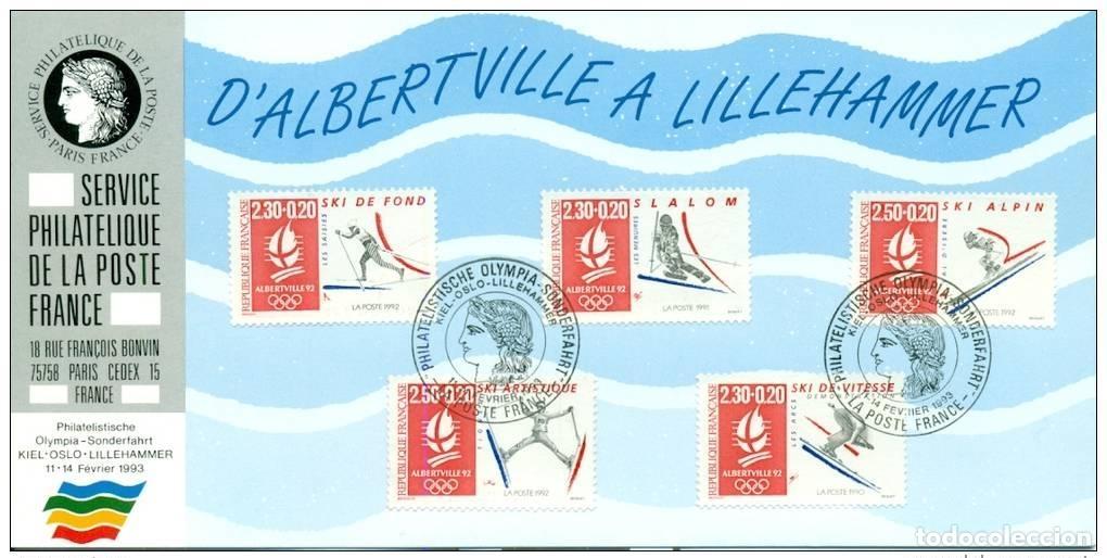 Sellos: 099 Exposici&oacute;n oficial de cartas Kiel Oslo 1993 Juegos Ol&iacute;mpicos FDC Albertville