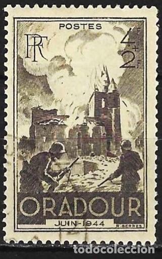 Sellos: Francia 1945 - Mi 734 - YT 742 - Oradour sur Glane