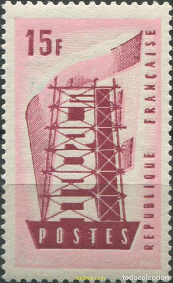 Sellos: 669659 HINGED FRANCIA 1956 EUROPA CEPT. RECONSTRUYENDO EUROPA