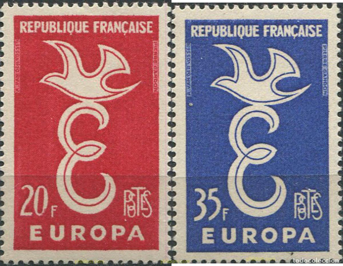Sellos: 62019 MNH FRANCIA 1958 EUROPA CEPT. AL SERVICIO DE LA IDEA EUROPEISTA