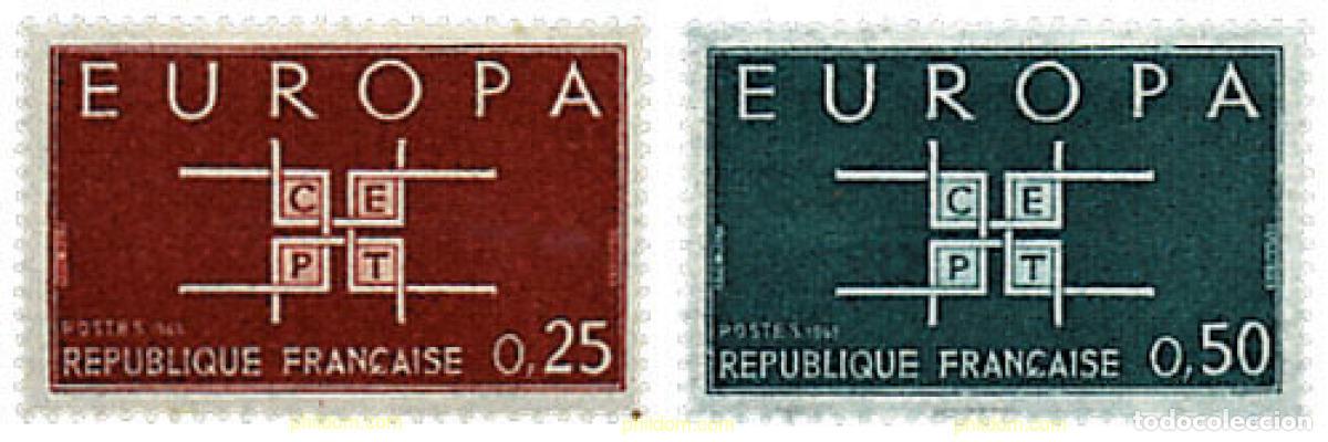 Sellos: 62081 MNH FRANCIA 1963 EUROPA CEPT. SIGLAS CEPT