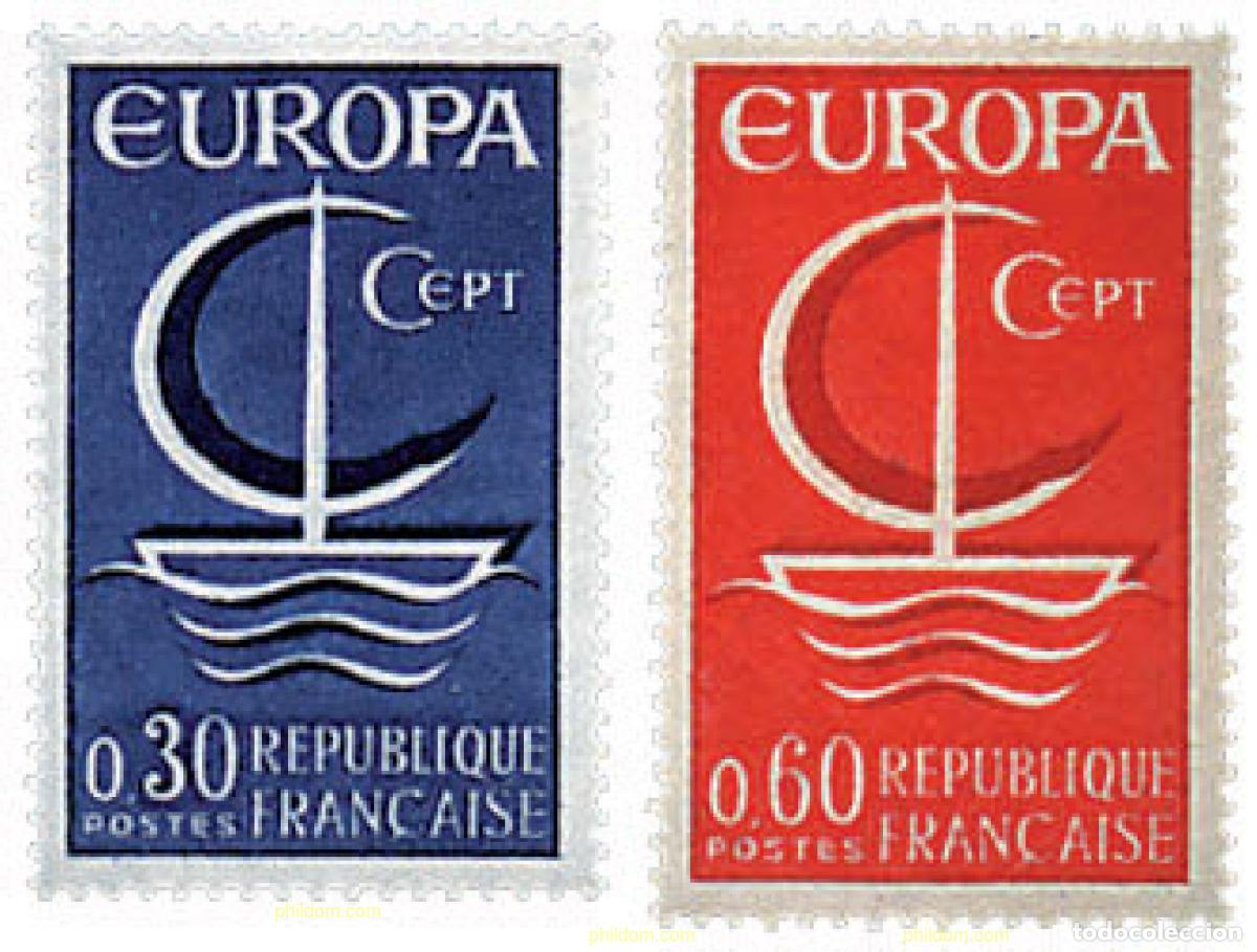 Sellos: 62106 MNH FRANCIA 1966 EUROPA CEPT. NAVIO EUROPA