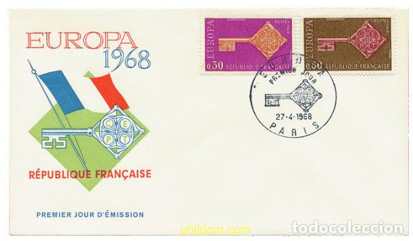 Sellos: 23593 MNH FRANCIA 1968 EUROPA CEPT 1968 - LLAVE DORADA