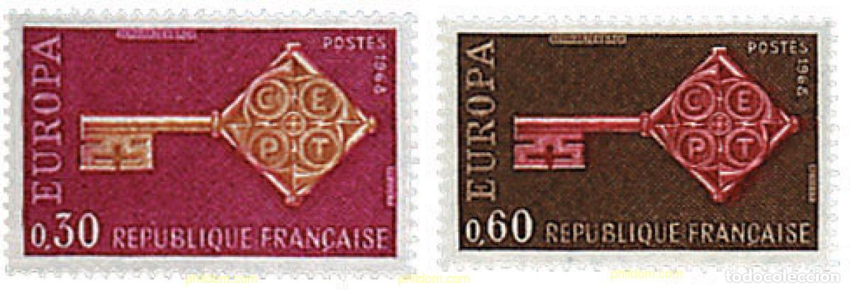 Sellos: 62147 MNH FRANCIA 1968 EUROPA CEPT 1968 - LLAVE DORADA