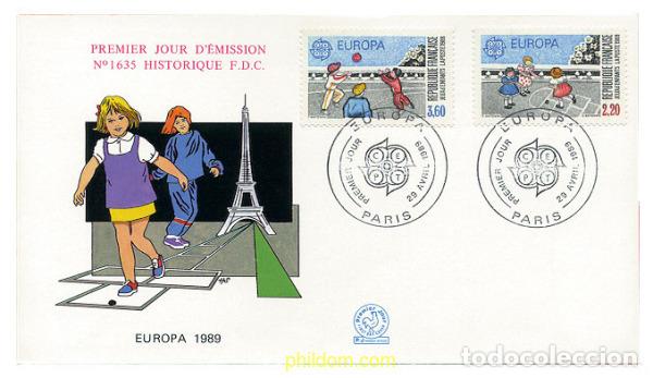 Sellos: 24186 MNH FRANCIA 1989 EUROPA CEPT. JUEGOS INFANTILES