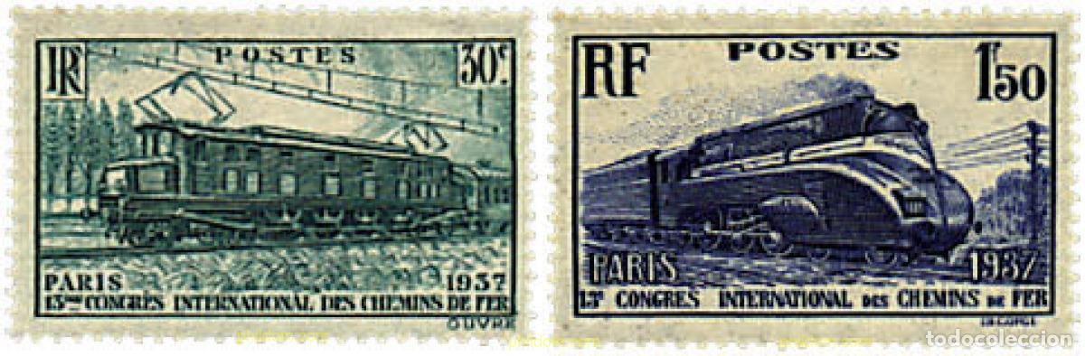 Sellos: 59697 MNH FRANCIA 1937 13 CONGRESO DEL FERROCARRIL