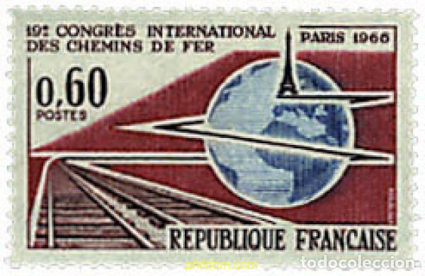 Sellos: 59720 MNH FRANCIA 1966 19 CONGRESO INTERNACIONAL DE TRANSPORTES