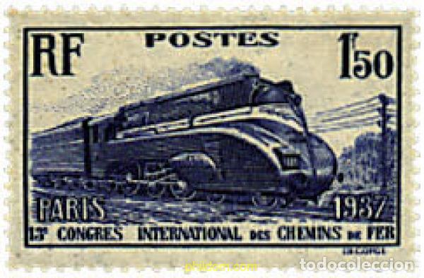 Sellos: 248678 MNH FRANCIA 1937 13 CONGRESO DEL FERROCARRIL