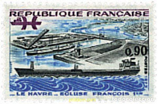 Sellos: 65662 MNH FRANCIA 1973 PUERTO DE LE HAVRE