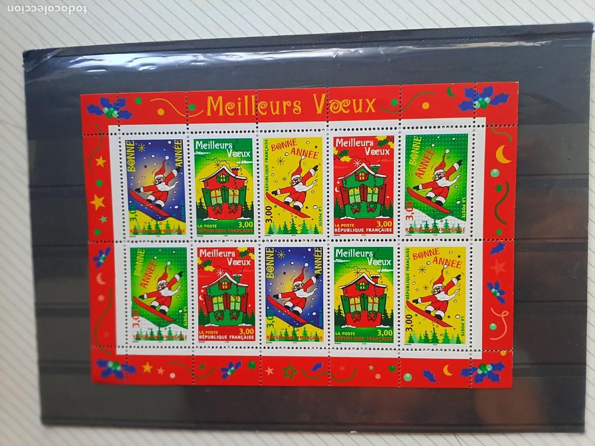 Sellos: Francia. Hojita nueva de Navidad