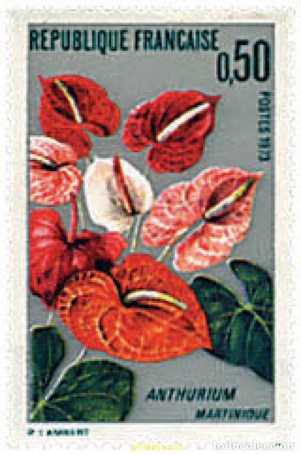 Sellos: 89290 MNH FRANCIA 1973 EL ANTHURIUM DE LA MARTINICA