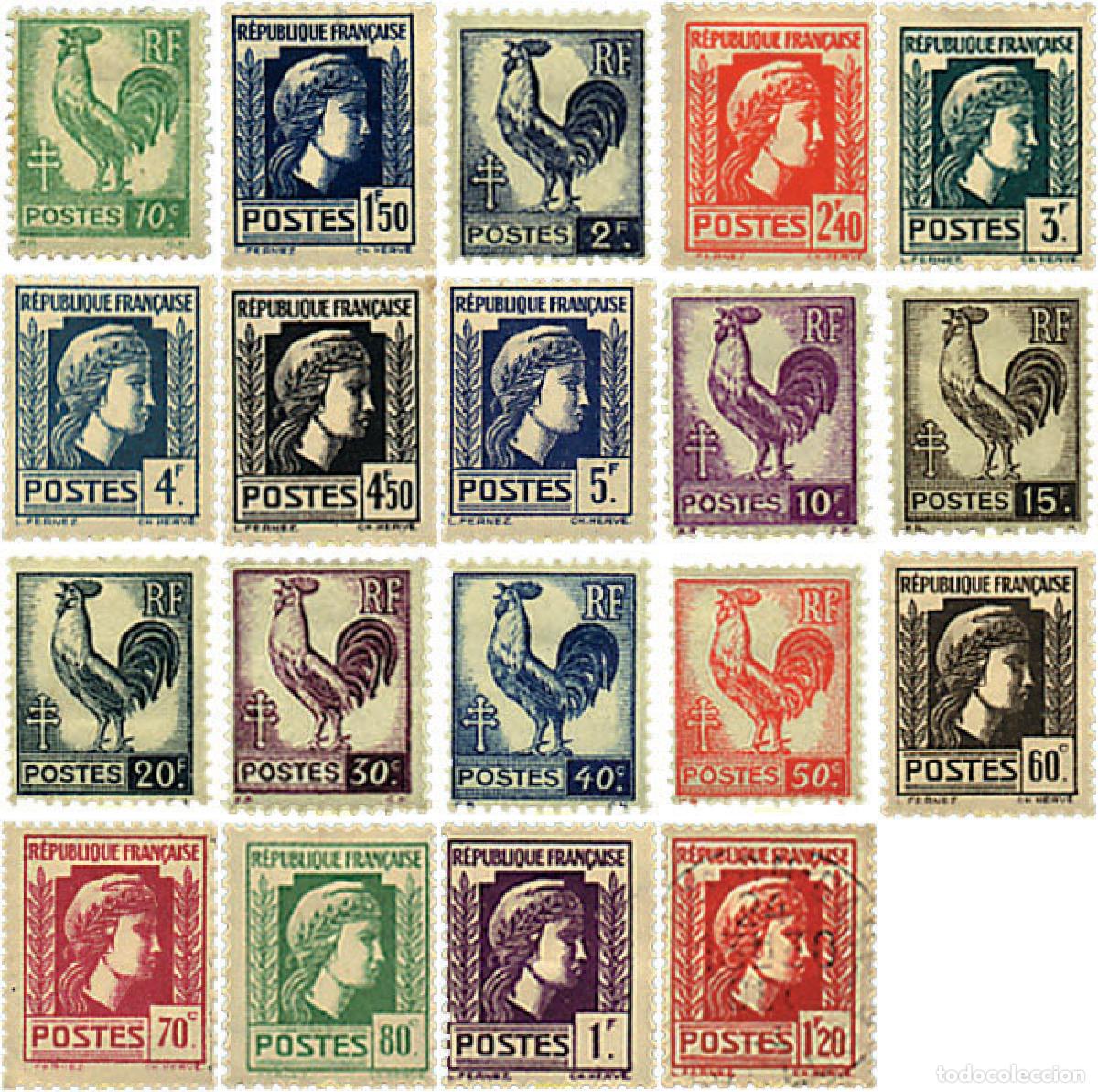 Sellos: 615232 HINGED FRANCIA 1944 SERIE DE ARGEL