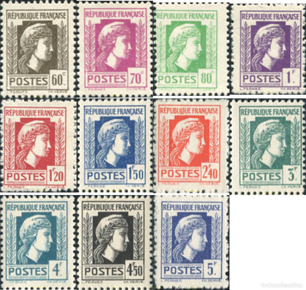 Sellos: 615384 MNH FRANCIA 1944 SERIE DE ARGEL