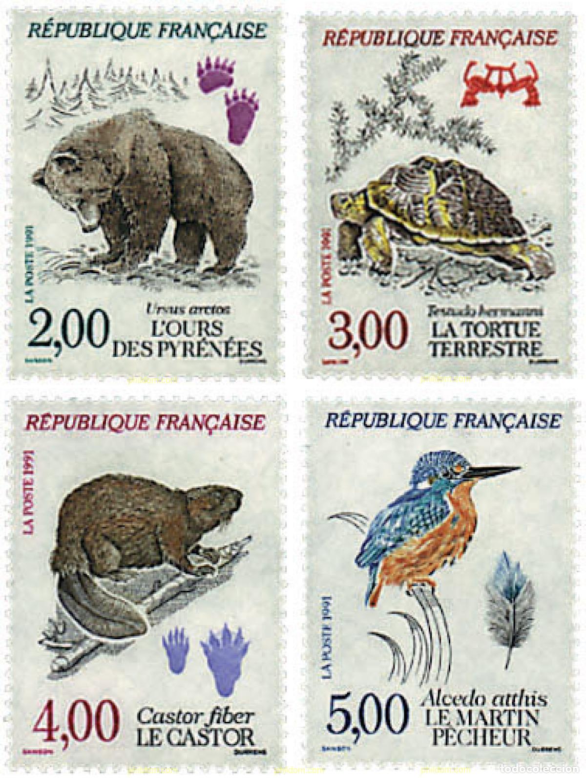 Sellos: 20589 MNH FRANCIA 1991 ESPECIES PROTEGIDAS