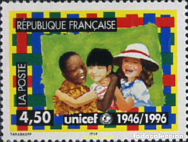 Sellos: 124397 MNH FRANCIA 1996 50 ANIVERSARIO DE LA UNICEF