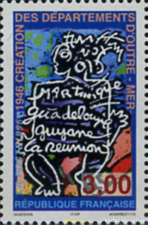Sellos: 124414 MNH FRANCIA 1996 50 ANIVERSARIO DE LA CREACION DE LOS DEPARTAMENTOS DE ULTRAMAR