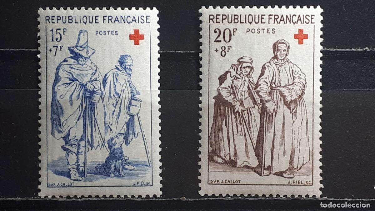 Sellos: FRANCIA. A&Ntilde;O 1957. **. YVERT 1140/1
