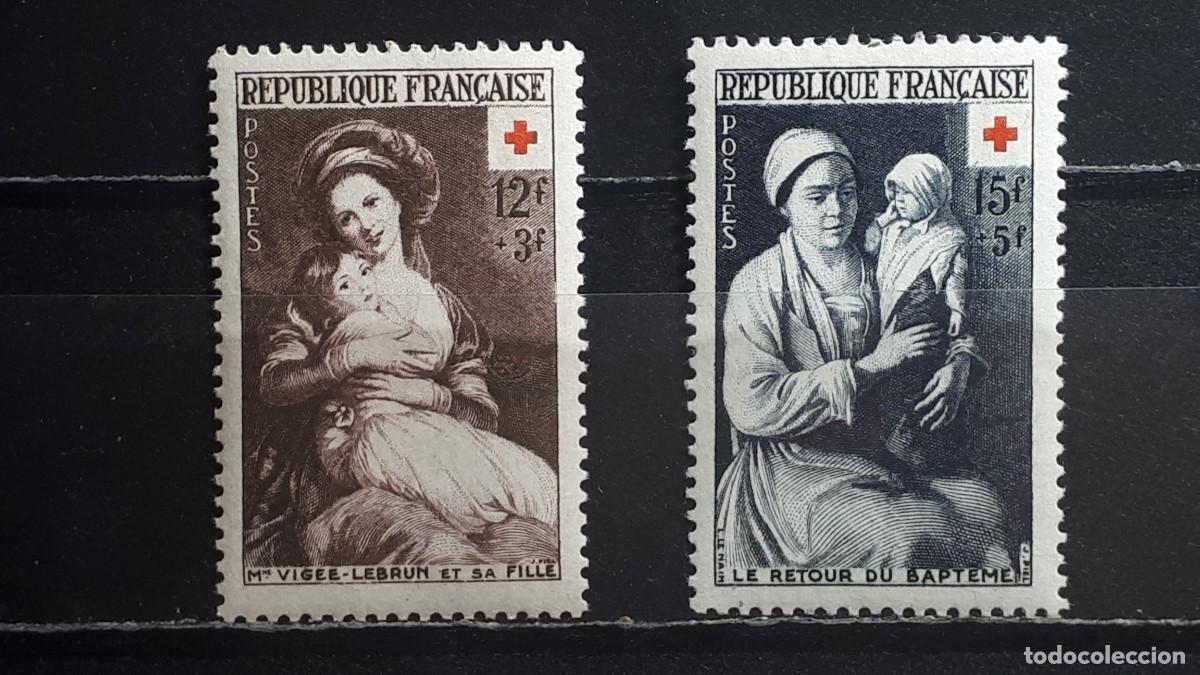 Sellos: FRANCIA. A&Ntilde;O 1953. **. YVERT 966/7