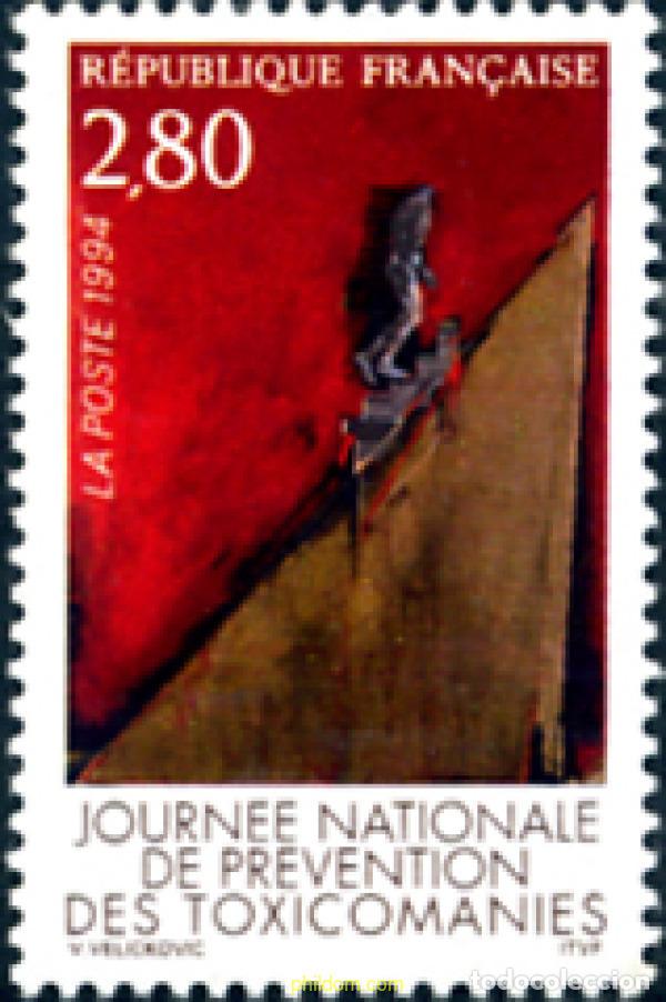 Sellos: 124257 MNH FRANCIA 1994 DIA MUNDIAL CONTRA LAS DROGAS