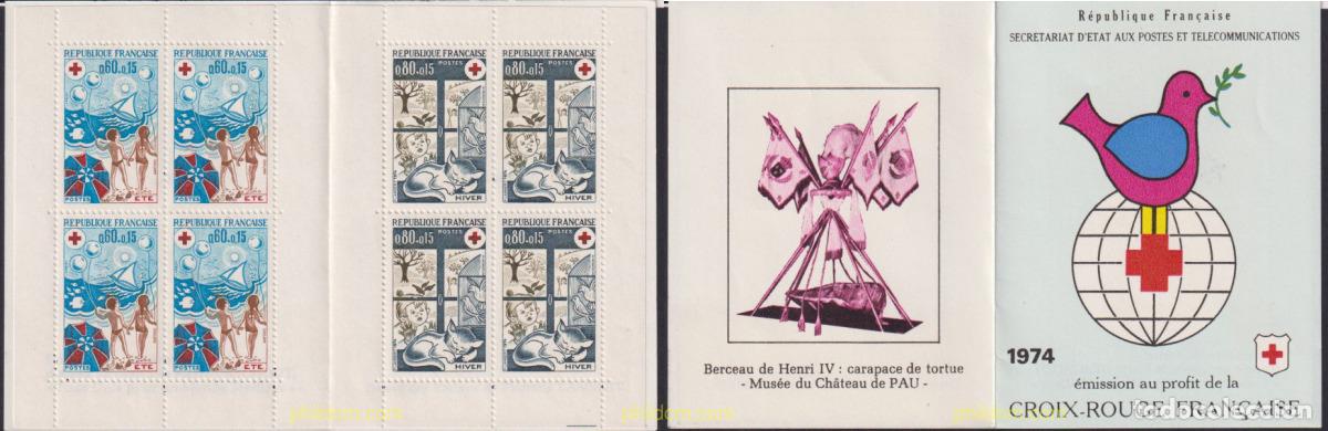 Sellos: 2970 MNH FRANCIA 1974 PRO CRUZ ROJA