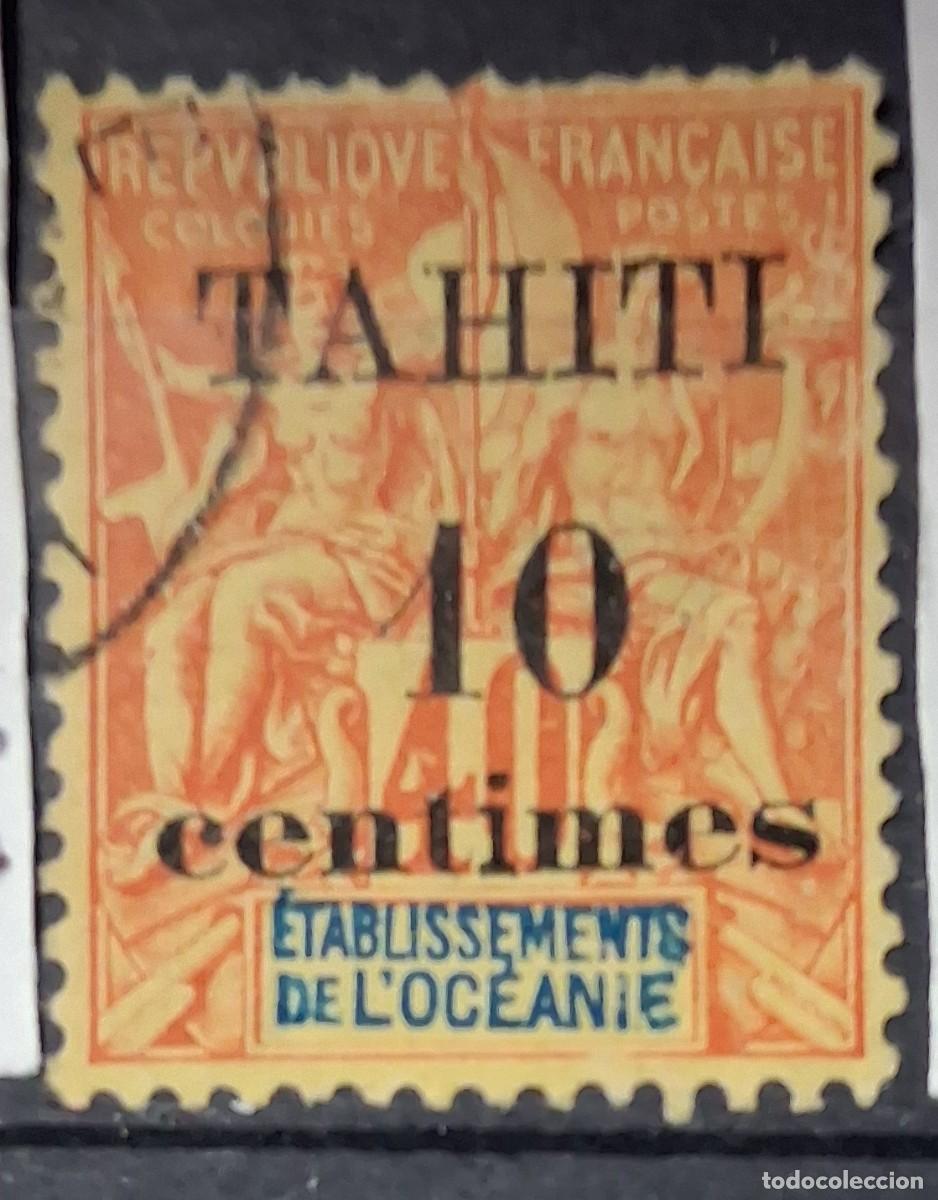 Sellos: FRANCIA ESTABLECIMIENTOS OCEAN&Iacute;A, TAHIT&Iacute;, 1903, CAT.YT.32.