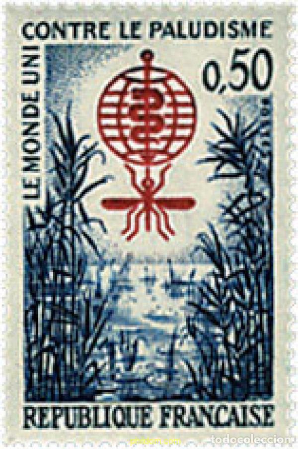 Sellos: 88243 MNH FRANCIA 1962 CAMPA&Ntilde;A CONTRA LA MALARIA