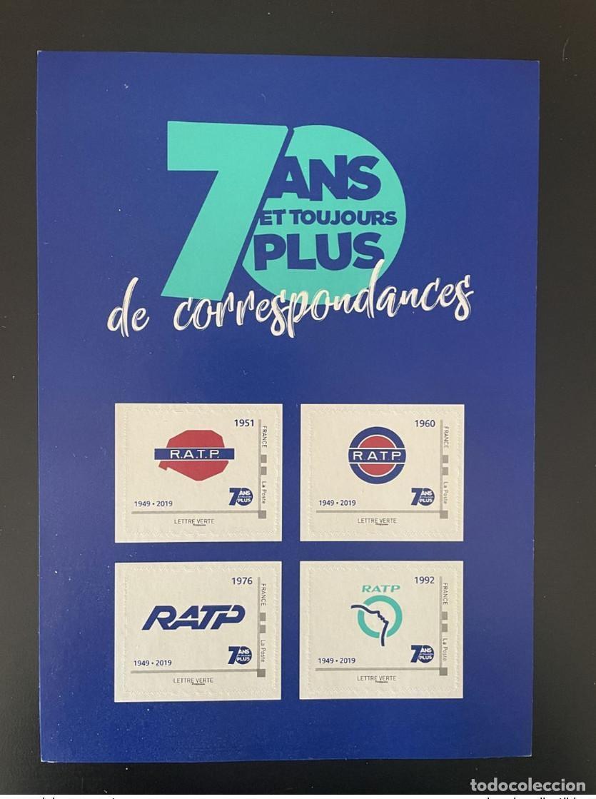 Sellos: Colecci&oacute;n Coleccionista Francia 2019 RATP M&eacute;tro Paris 70 a&ntilde;os Logotipos 1949 - MNH**