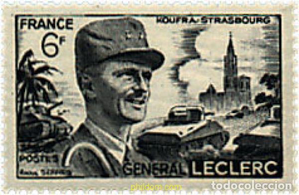 Sellos: 41064 MNH FRANCIA 1948 ANIVERSARIO DE LA MUERTE DEL GENERAL LECLERC