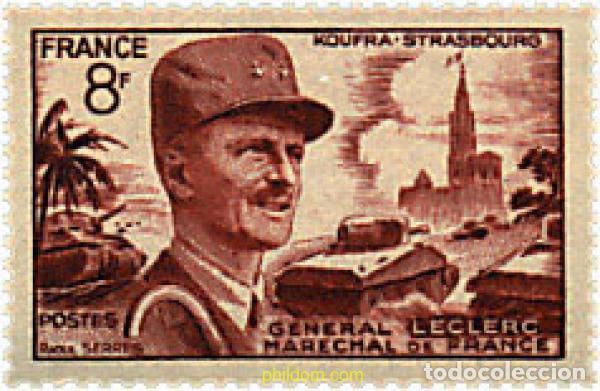 Sellos: 41065 MNH FRANCIA 1953 HOMENAJE POSTUMO AL GENERAL LECLERC
