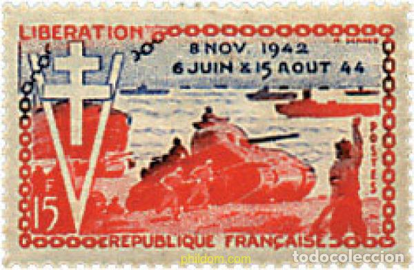 Sellos: 41067 MNH FRANCIA 1954 10 ANIVERSARIO DE LA LIBERACION