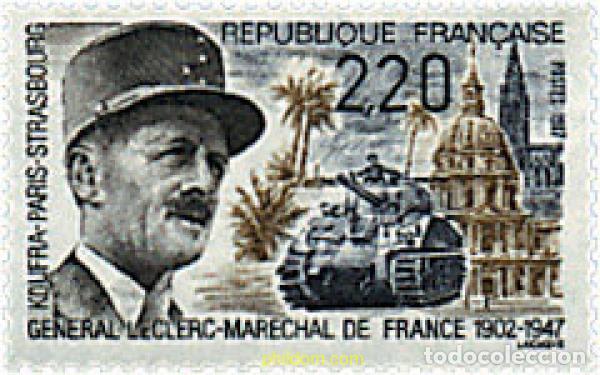 Sellos: 41091 MNH FRANCIA 1987 40 ANIVERSARIO DE LA MUERTE DEL GENERAL LECLERC