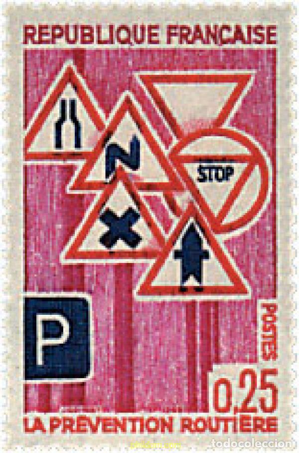 Sellos: 88254 MNH FRANCIA 1968 SEGURIDAD VIAL
