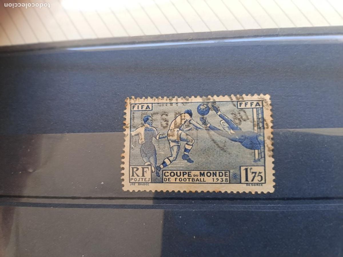 Sellos: SELLO FRANCIA A&Ntilde;O 1938 TEMA FUTBOL