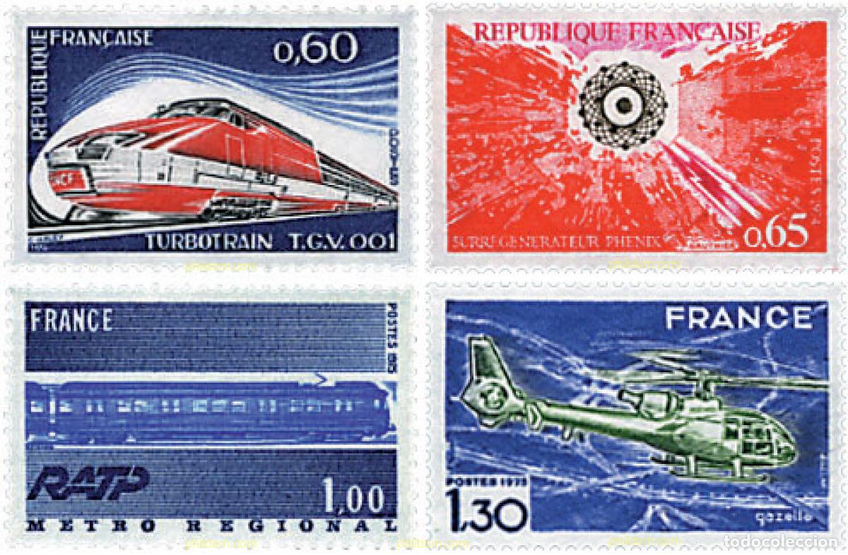 Sellos: 60521 MNH FRANCIA 1974 GRANDES REALIZACIONES